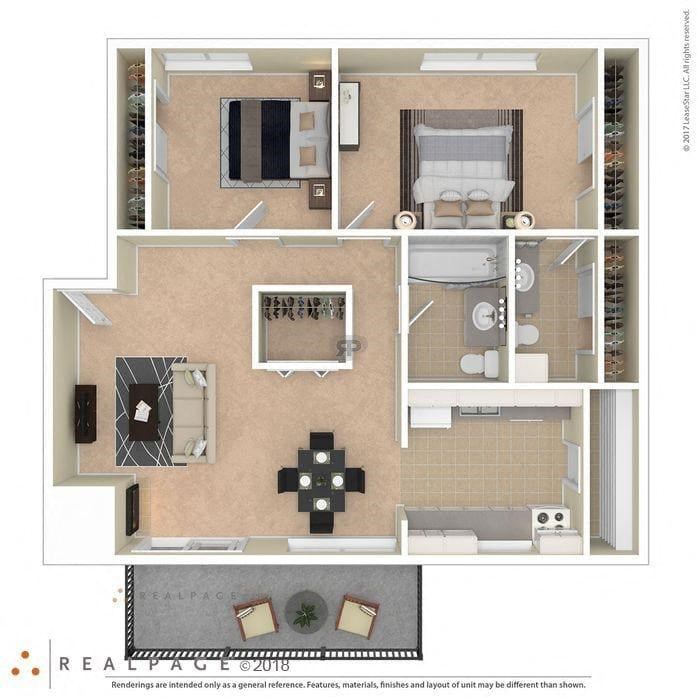 a floor plan of a home with a bedroom and a living room