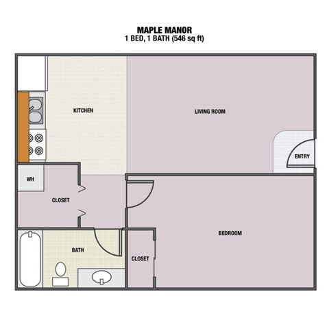 1 Bedroom plan
