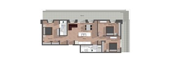 3 Bedroom, 2 Bathroom. 1,199 square feet.