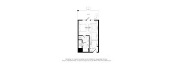 A black and white drawing of a house floor plan.
