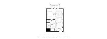 A black and white diagram of a house layout.