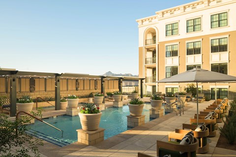 a rendering of the pool at the hotel
