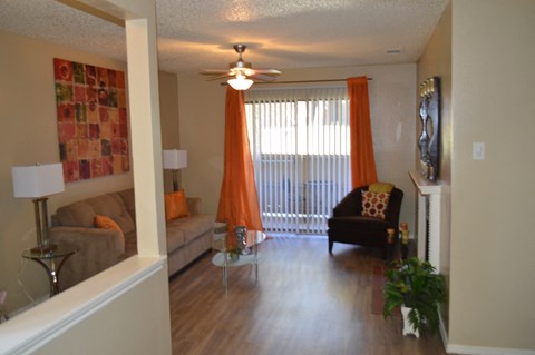 Living room area at Overton Park Apartments, Dallas, 75216