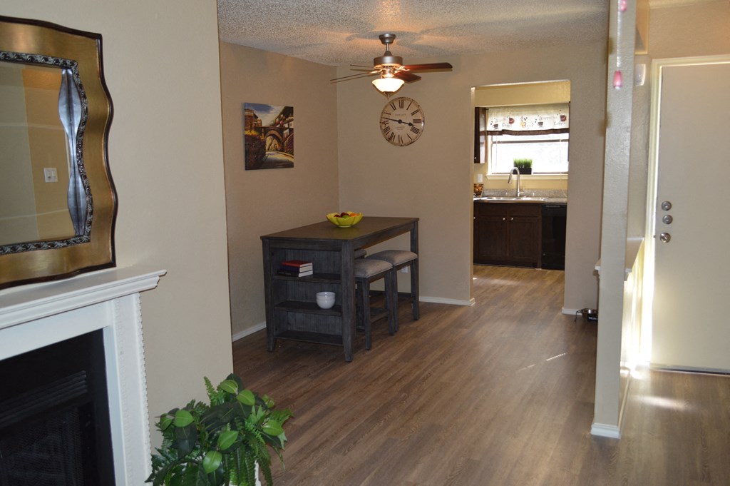 Living roomat Overton Park Apartments, Dallas, TX