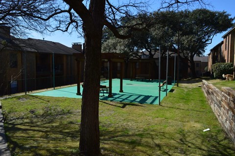 Pool side at Overton Park Apartments, Texas