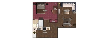 a floor plan of a two bedroom apartment