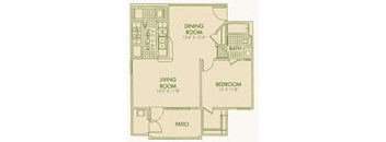 floor plan photo of the chapman apartments in hampton, va