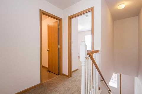 a look down the stairs from the top of the stairs