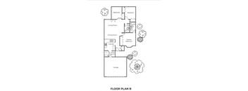 a floor plan of a house with bedrooms and baths