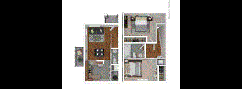 a floor plan of a two bedroom apartment