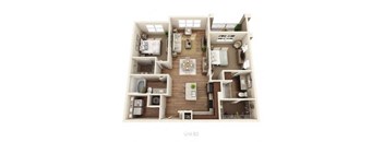 a 2 bedroom192 sq ft floor plan