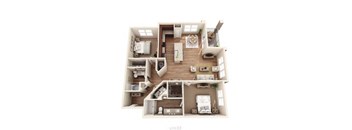 a 2 bedroom192 sq ft floor plan