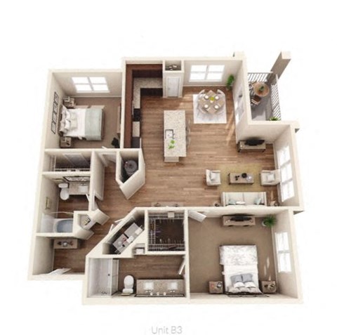 a 2 bedroom192 sq ft floor plan