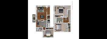 a floor plan of a two bedroom apartment