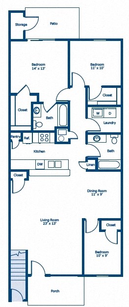 a blueprint of a floor plan of a house