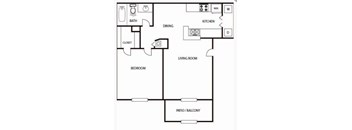 A black and white image of a floor plan of a house.