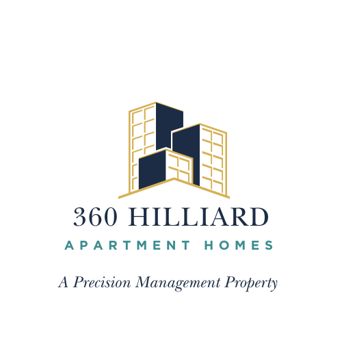 A logo for 360 Hilliard Apartment Homes.