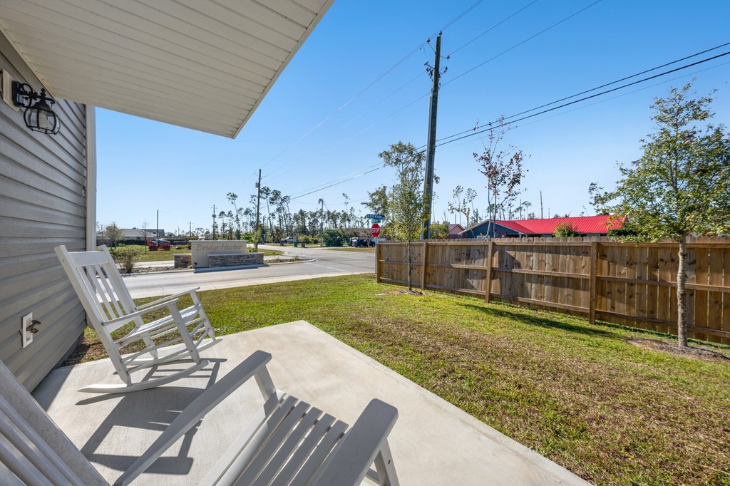 plenty of seating on the patio at lighthouse pointe apartments in san diego, ca