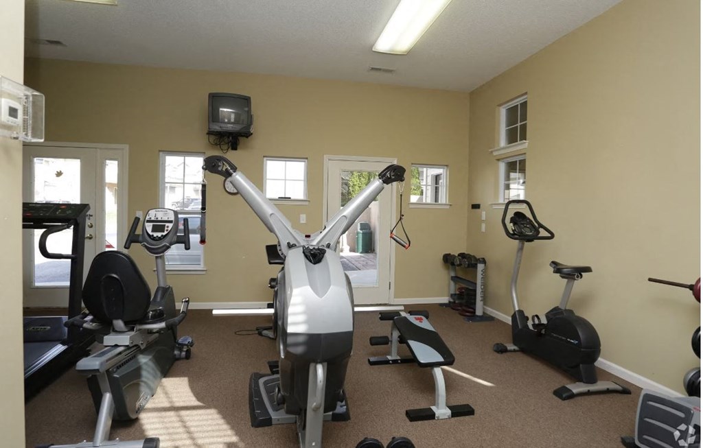 our apartments have a gym with plenty of equipment