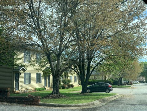 a car parked on the side of a street