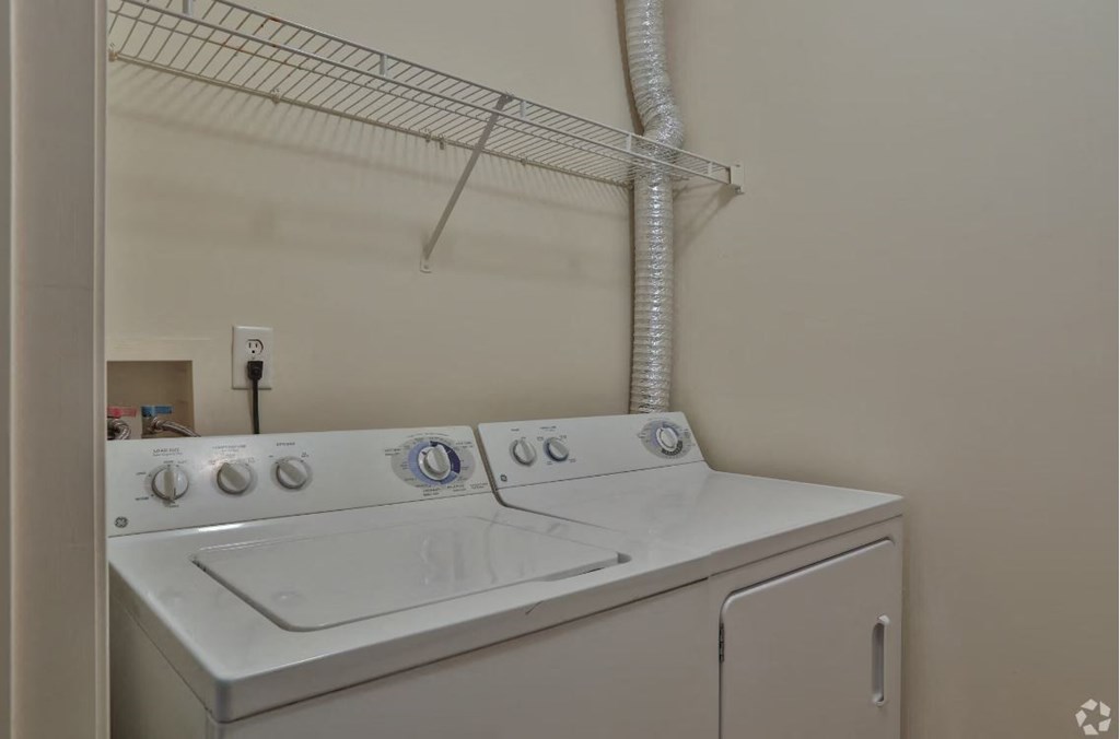 a washer and dryer in a laundry room