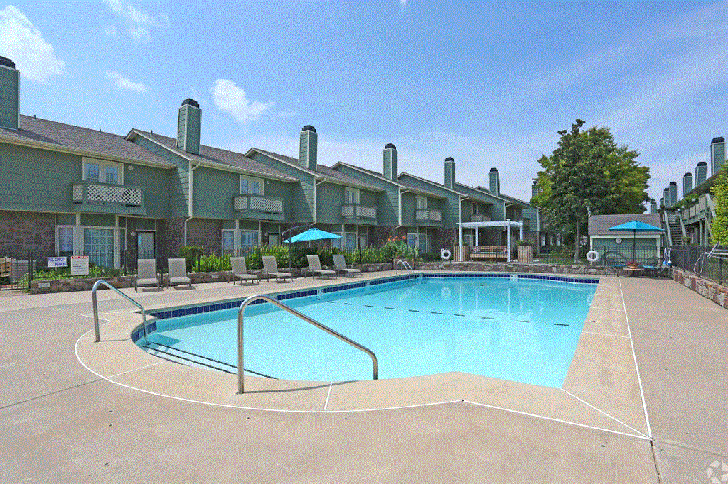 our apartments showcase a swimming pool