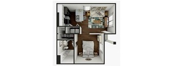 a floor plan of a small apartment
