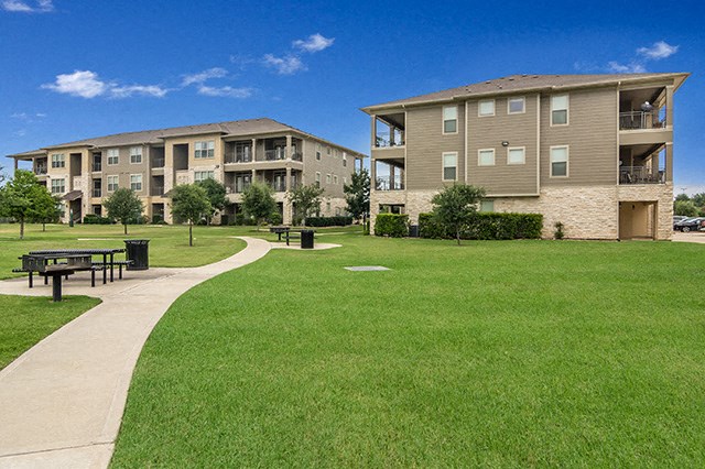 Courtyard grilling areas