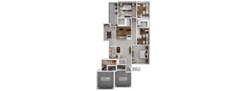 a floor plan of a house with a bedroom and a living room