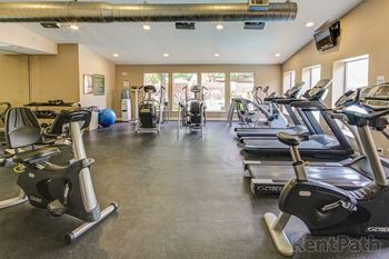 State-of-the-art fitness center featuring cardio theatre