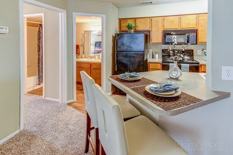 Kitchen in floor plan one
