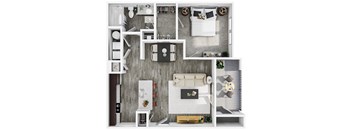 a 1 bedroom floor plan  the residences at