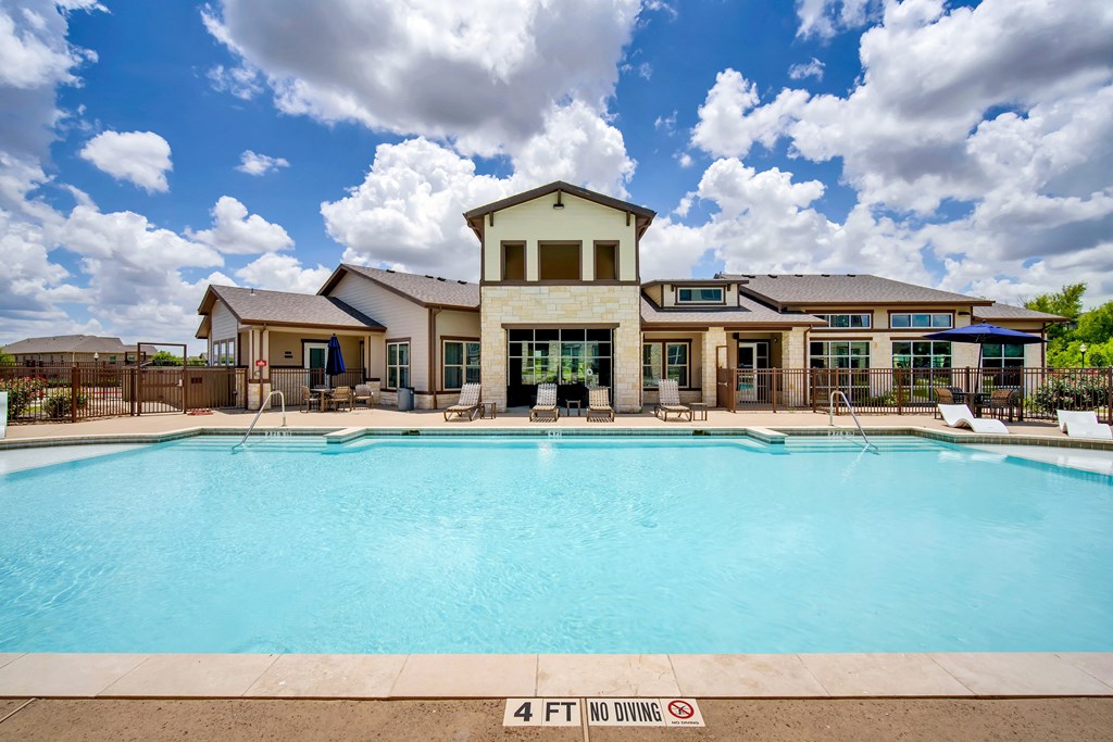 our apartments have a large swimming pool in front of our building