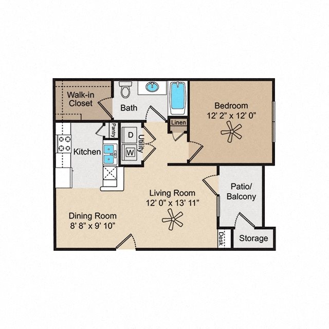 Floor Plans of Crescent Pointe Apartments in College