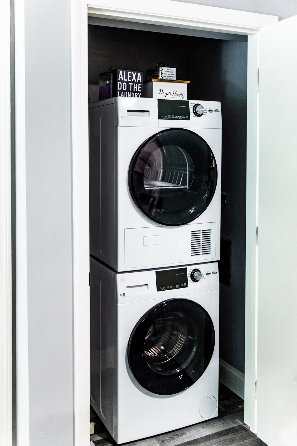 a washer and dryer in the laundry room