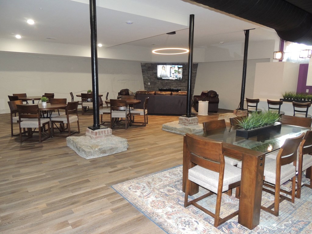 a view of the living room from the entrance of the restaurant