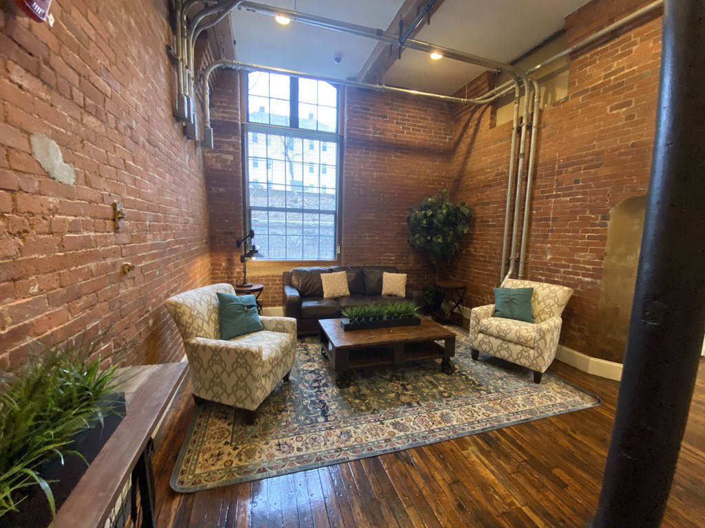 a living room with a couch and a coffee table