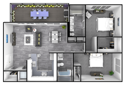 a floor plan of our studio apartment at riviera palms