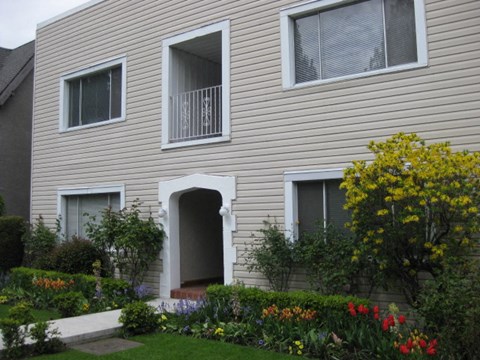 front of building