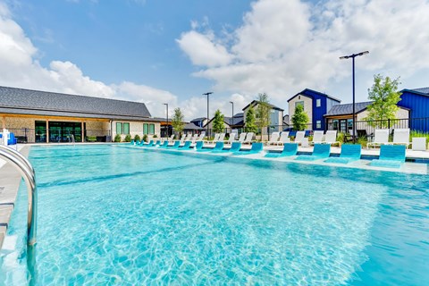 pool with sparkling water on a summer's day