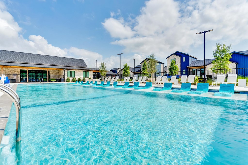 Resort Style Pool pool with sparkling water on a summer's day