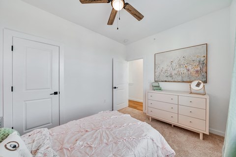 Bedroom with ample room and closet space