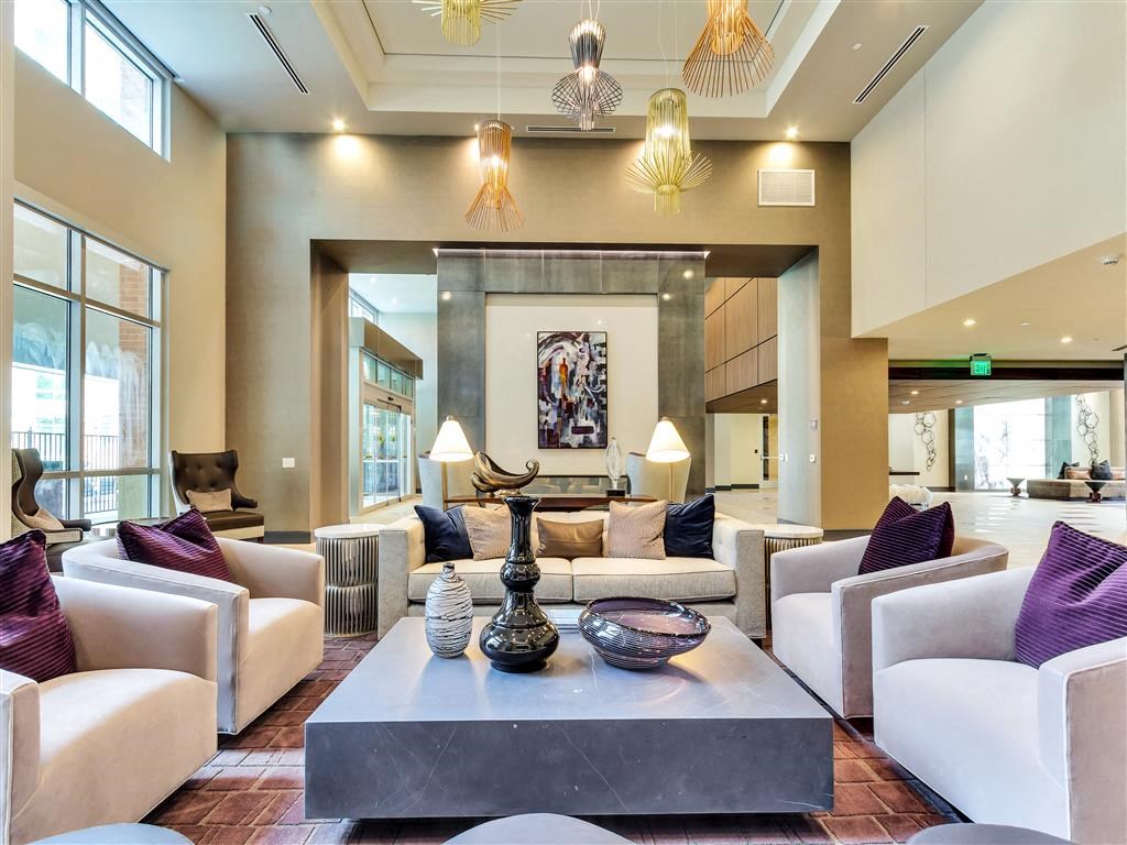 Preston Hollow village apartments' clubroom with sitting area