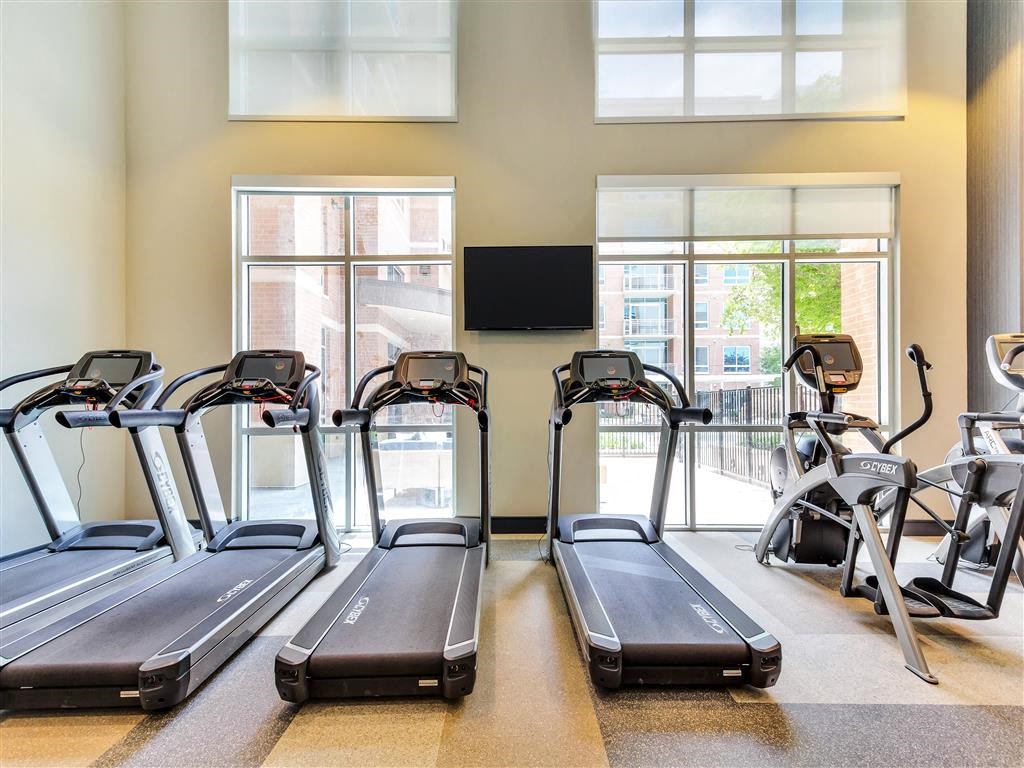 Fitness center with treadmills and cardio equipment.