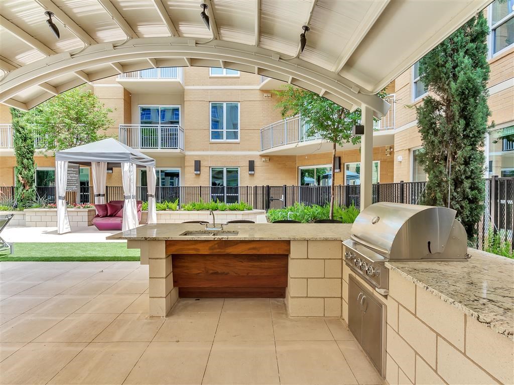 Outdoor community grill.