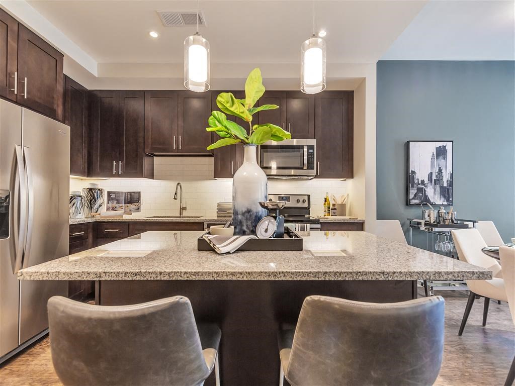 Luxury kitchen with island.