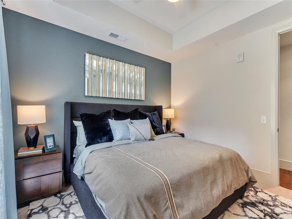 Large bedroom with room for Queen size bed.