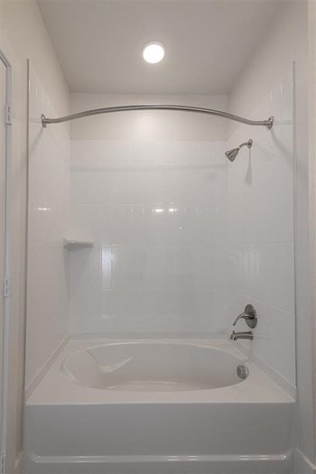 Large oval soaking tub.