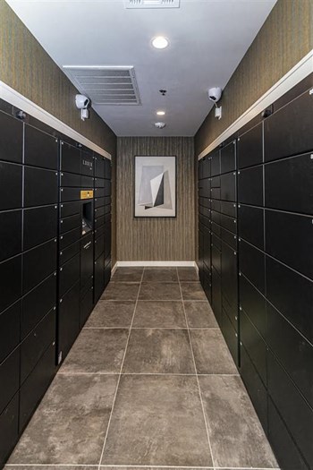 Resident package locker system.