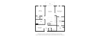 2 Bedroom 2 Bathroom Floorplan at Bridges at Flatiron, Broomfield, CO, 80021
